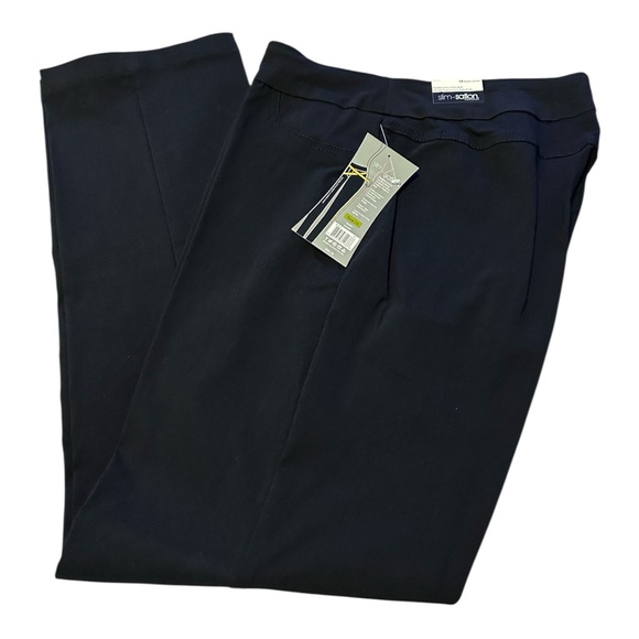 Slim-Station Pants - NWT black Slim - Station Straight Leg Pants Size 14W Pull Up. Very Slimming. NEW